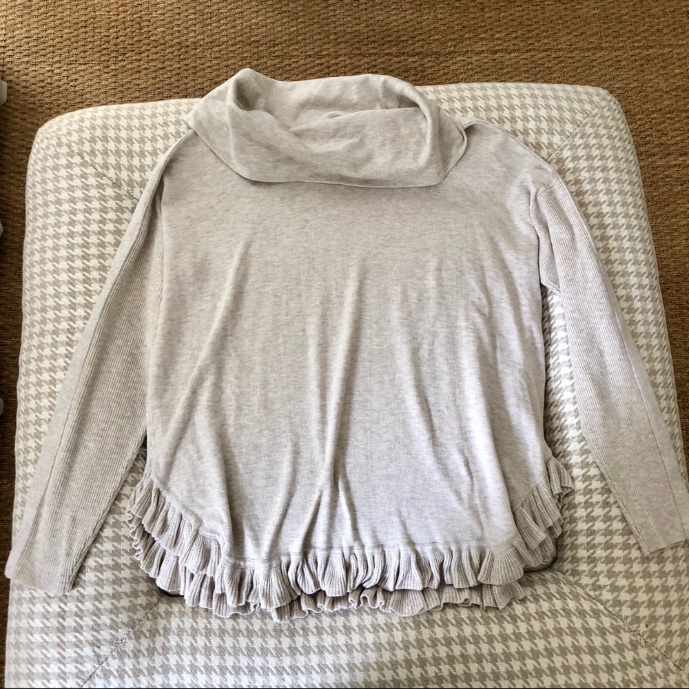 Joseph A cowl neck sweater. Oatmeal color. Small